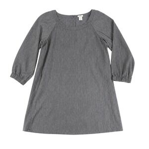 J.Crew Grey Shift Dress Raglan 3/4 Sleeve Pockets Style Size 10
